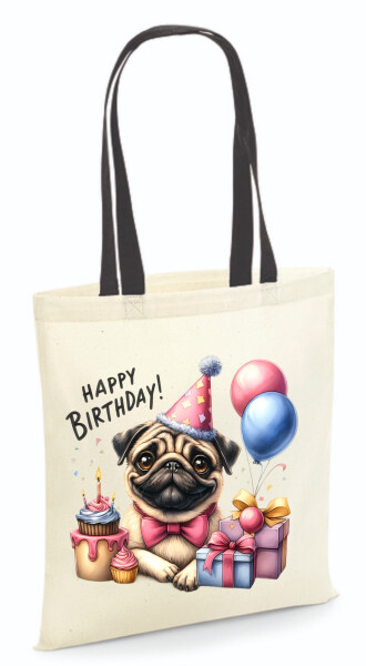 Vászontáska - színes fülű 