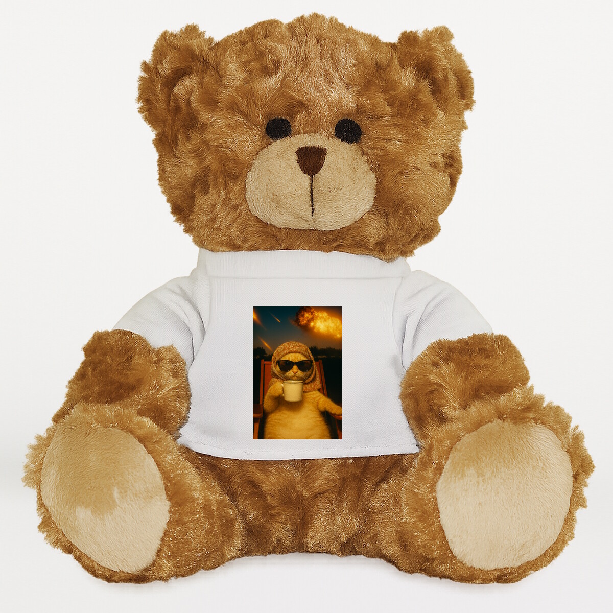 Plüssmaci egyedi pólóval