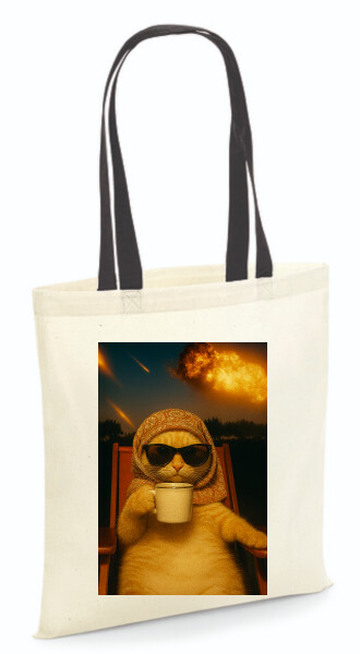 Vászontáska - színes fülű 