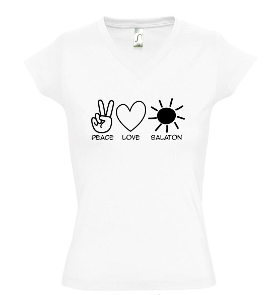 Női V nyakú póló