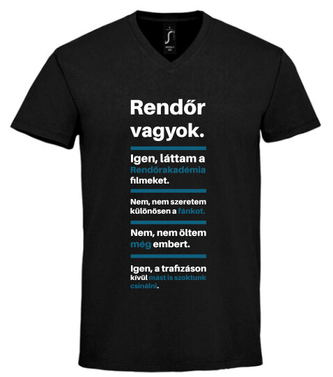 Unisex V nyakú póló