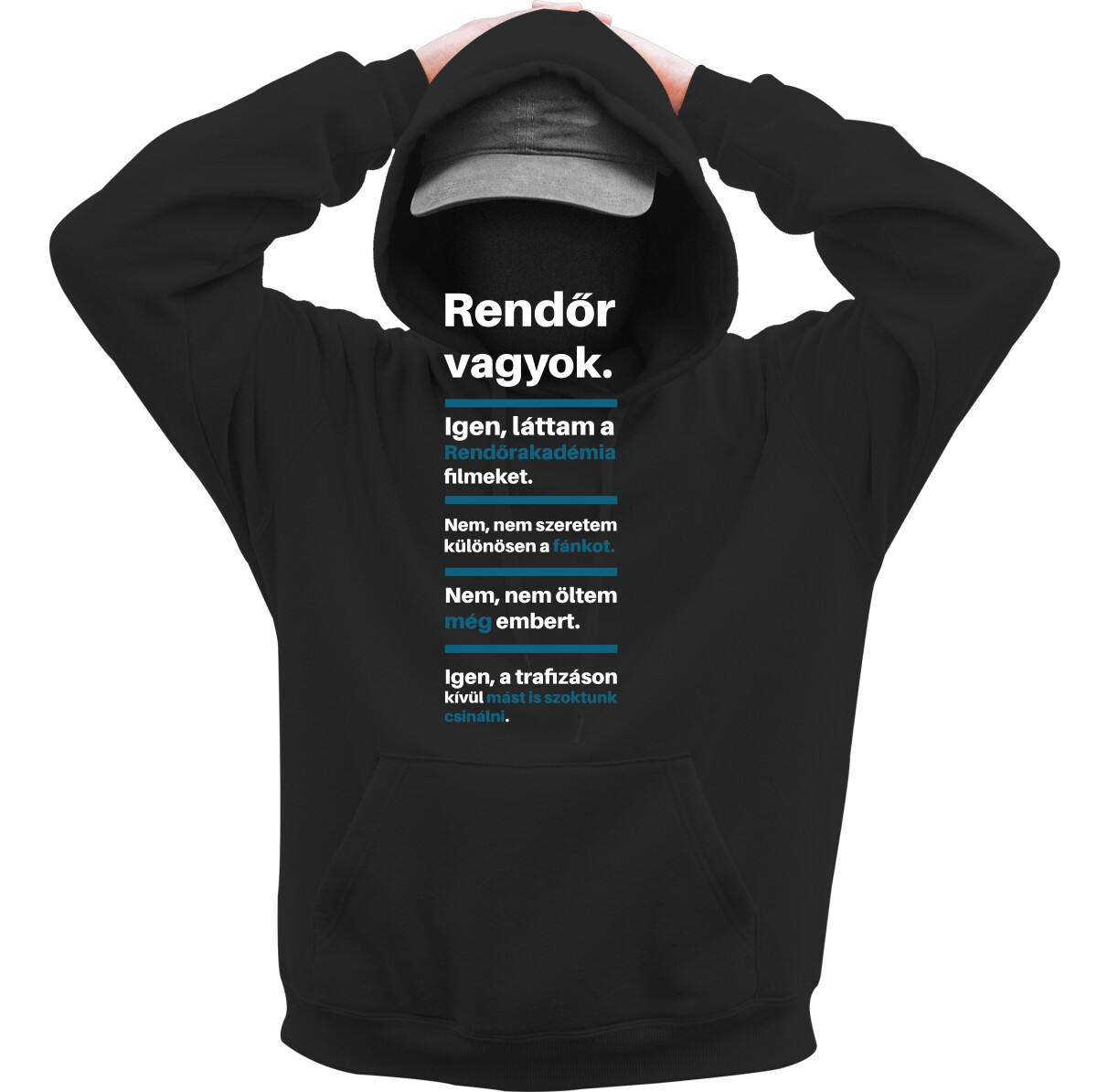 Kapucnis belebújós pulóver