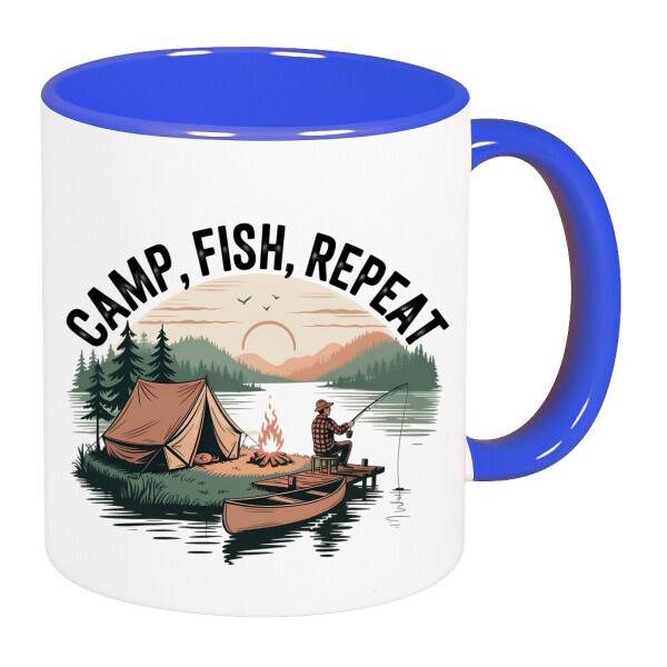 Színes fülű és belsejű bögre