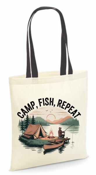 Vászontáska - színes fülű 