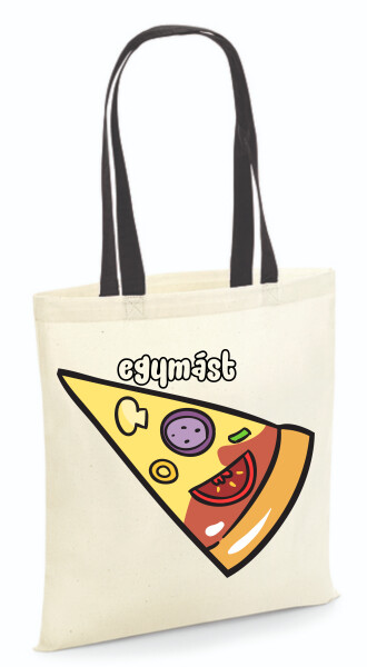 Vászontáska - színes fülű 