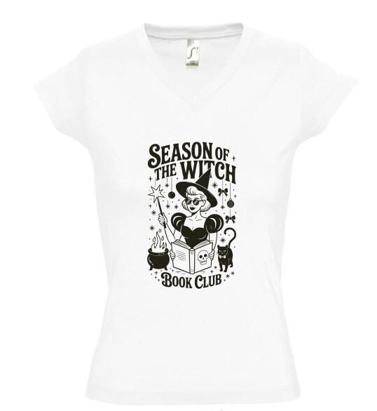 Női V nyakú póló