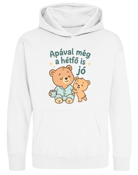 Kapucnis belebújós gyerek pulóver