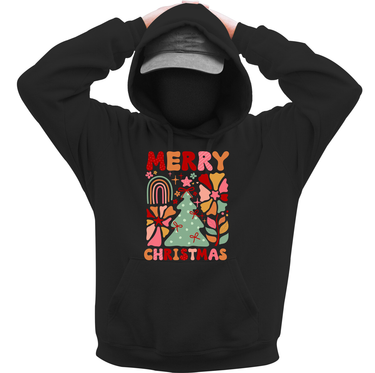 Kapucnis belebújós pulóver