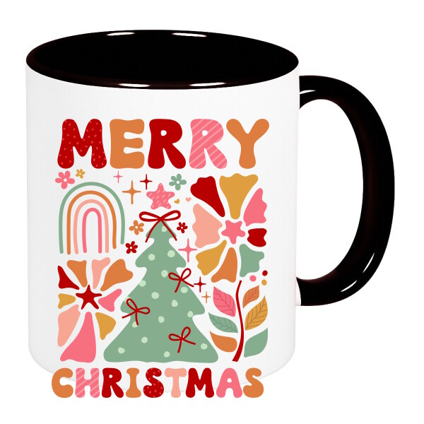 Színes fülű és belsejű bögre