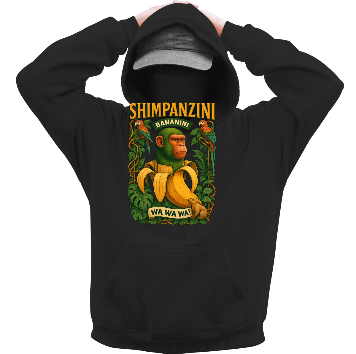 Kapucnis belebújós pulóver