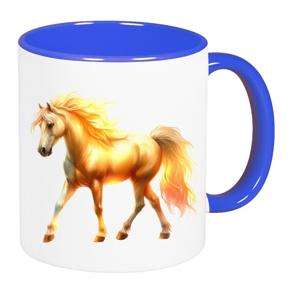 Színes fülű és belsejű bögre