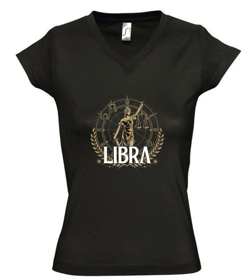 Női V nyakú póló