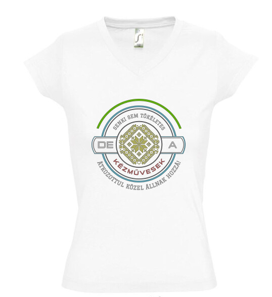 Női V nyakú póló
