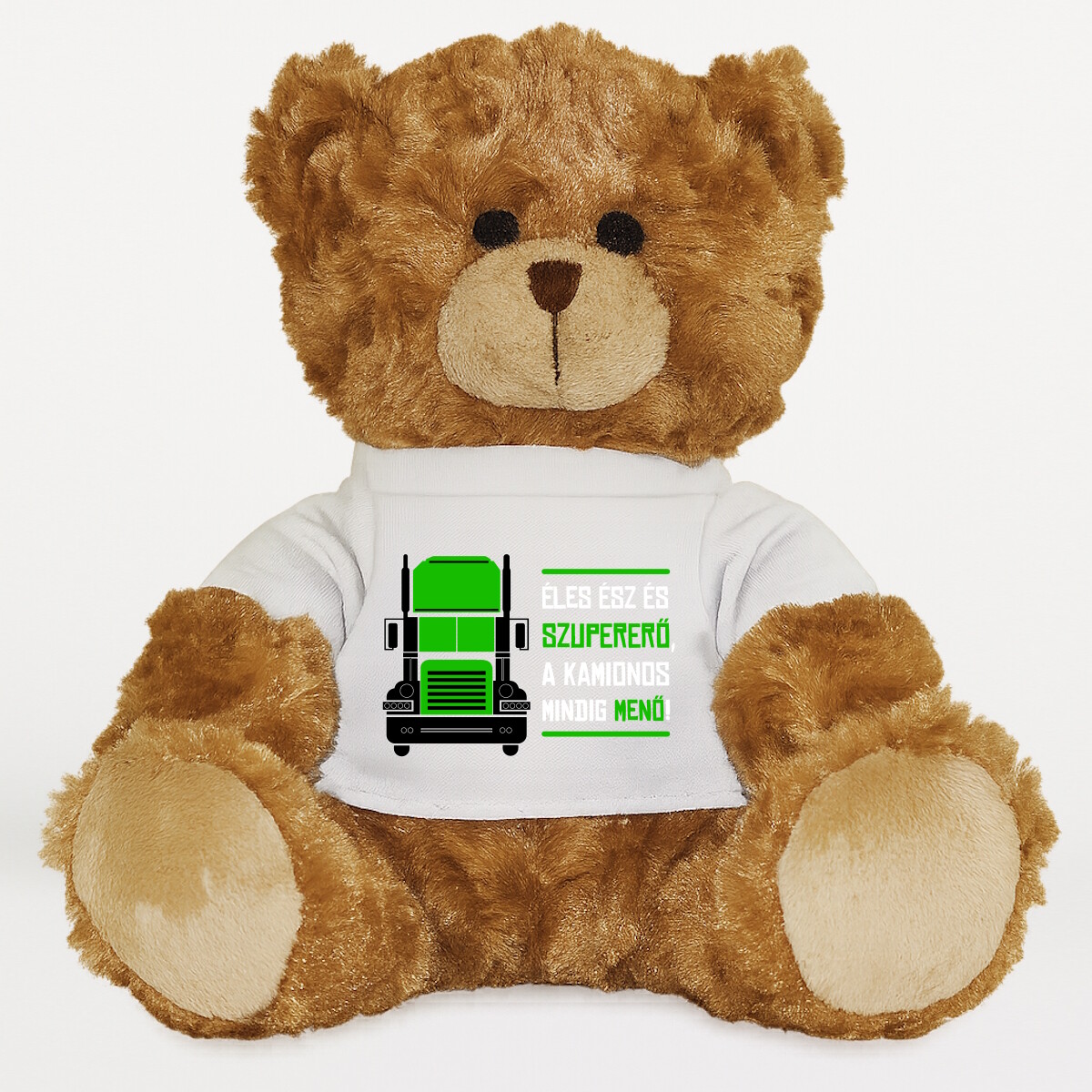 Plüssmaci egyedi pólóval