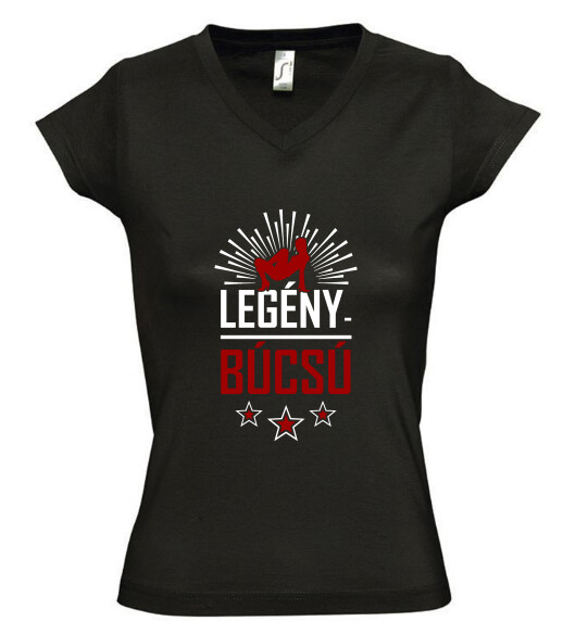 Női V nyakú póló