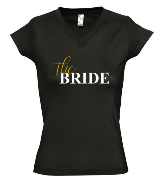 Női V nyakú póló