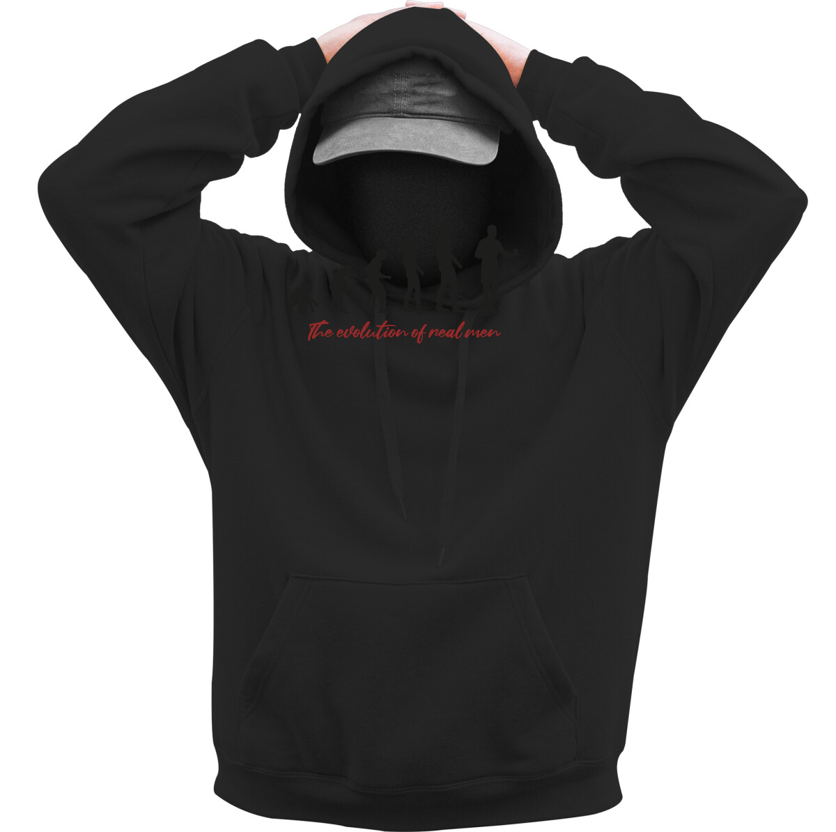 Kapucnis belebújós pulóver