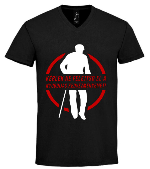 Unisex V nyakú póló