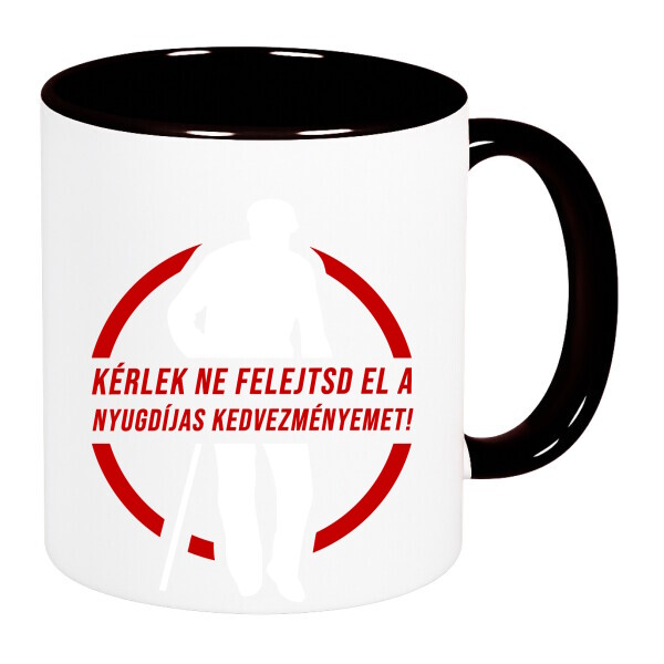 Színes fülű és belsejű bögre