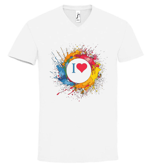 Unisex V nyakú póló