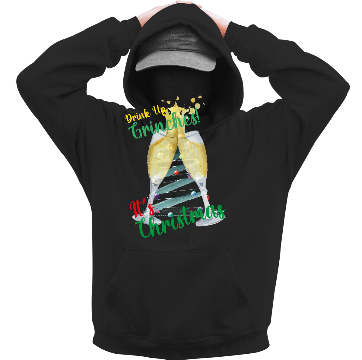 Kapucnis belebújós pulóver