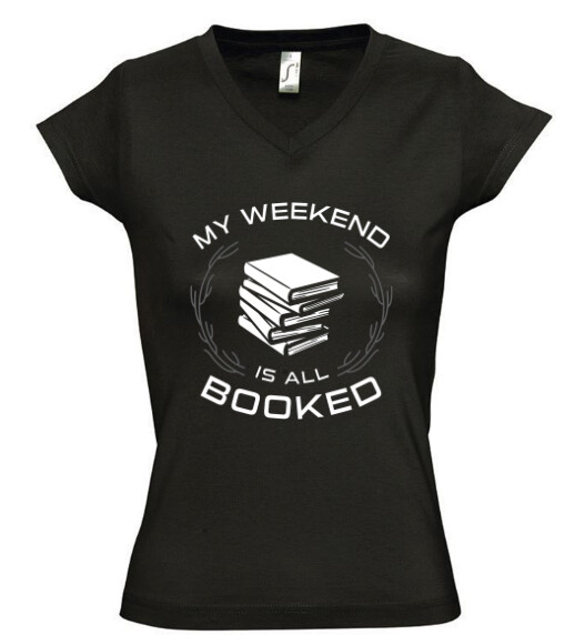 Női V nyakú póló