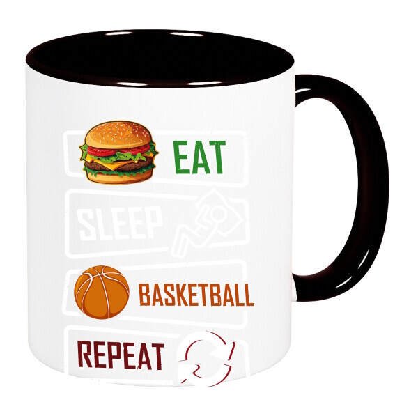 Színes fülű és belsejű bögre