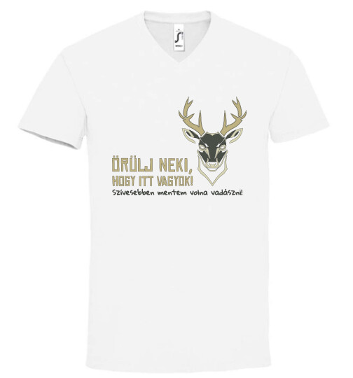 Unisex V nyakú póló