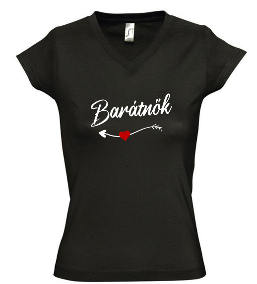 Női V nyakú póló
