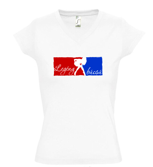 Női V nyakú póló