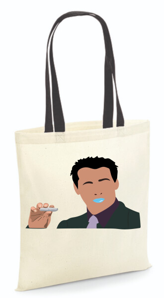 Vászontáska - színes fülű 