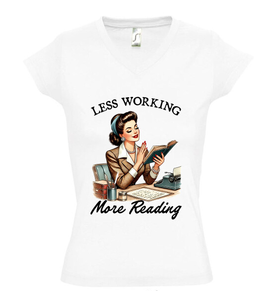 Női V nyakú póló