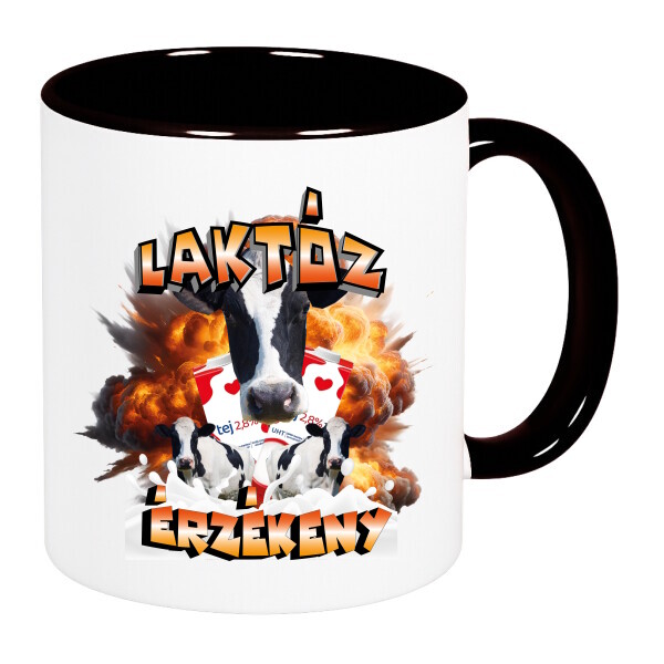 Színes fülű és belsejű bögre