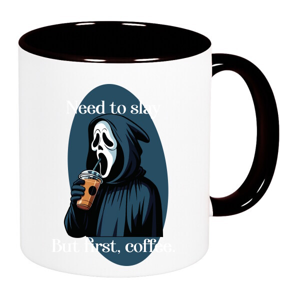 Színes fülű és belsejű bögre