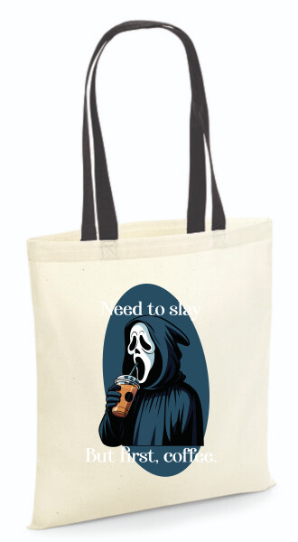 Vászontáska - színes fülű 