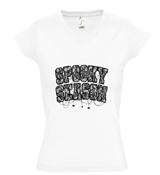 Női V nyakú póló