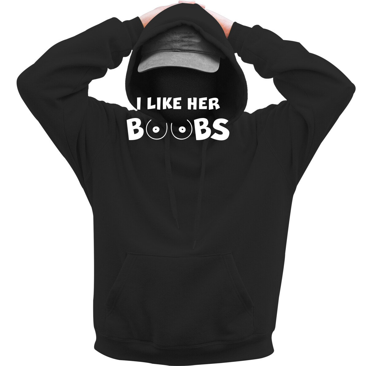 Kapucnis belebújós pulóver