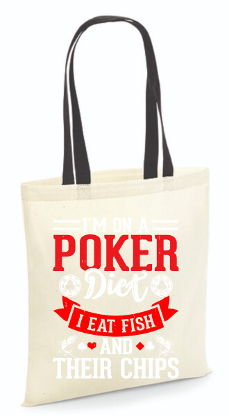 Vászontáska - színes fülű 