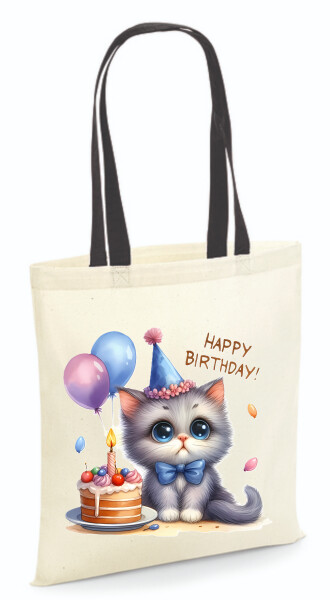 Vászontáska - színes fülű 