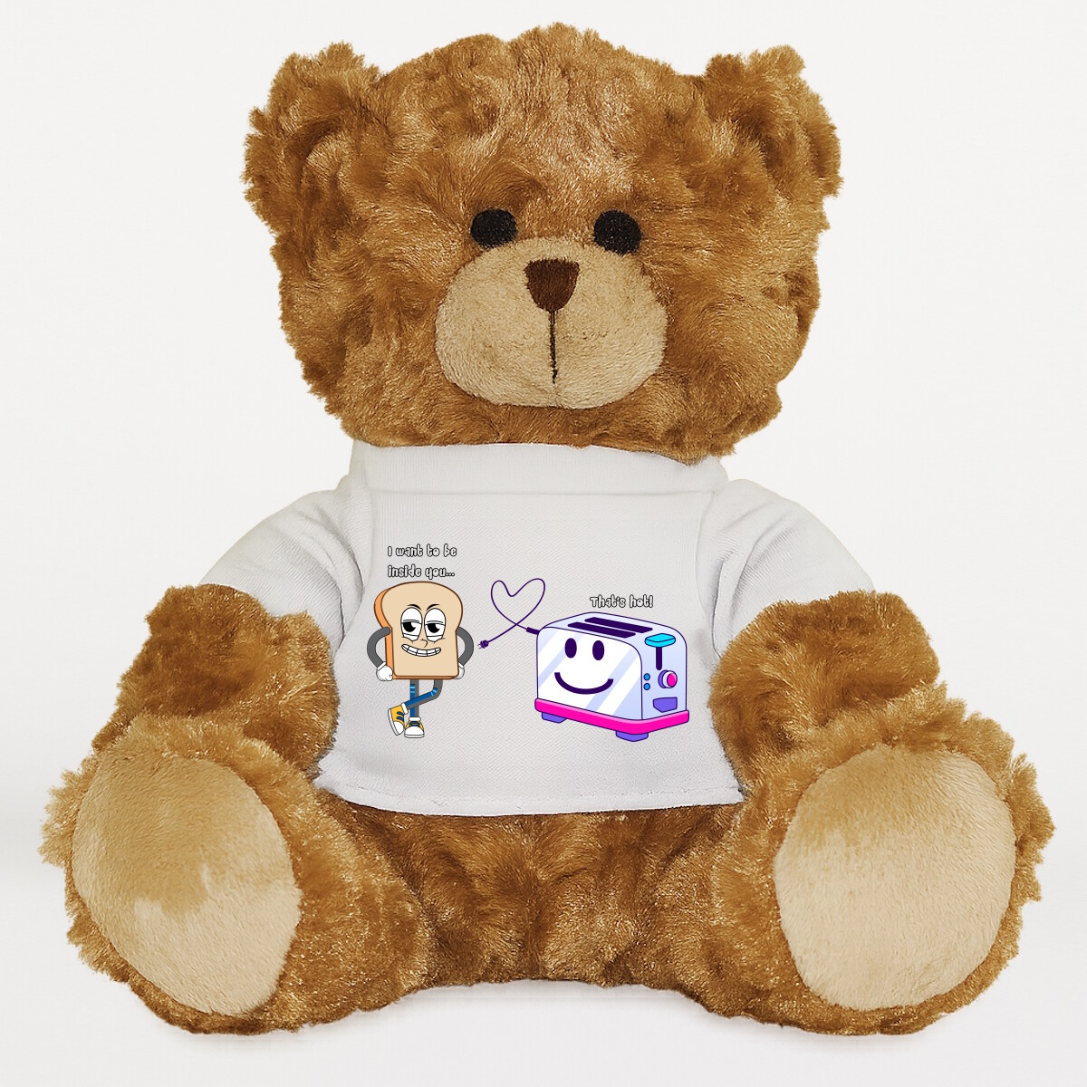 Plüssmaci egyedi pólóval