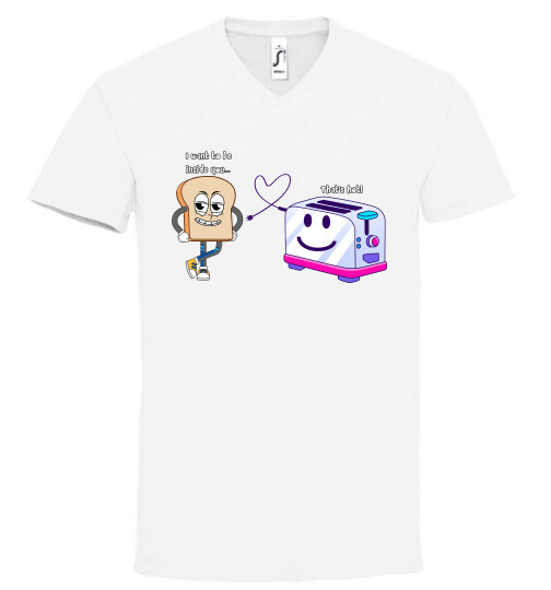 Unisex V nyakú póló