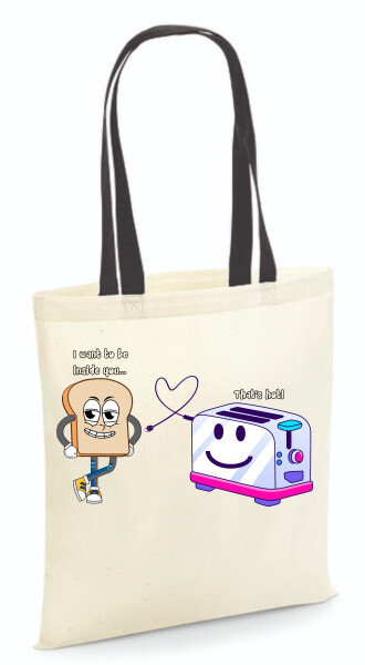 Vászontáska - színes fülű 