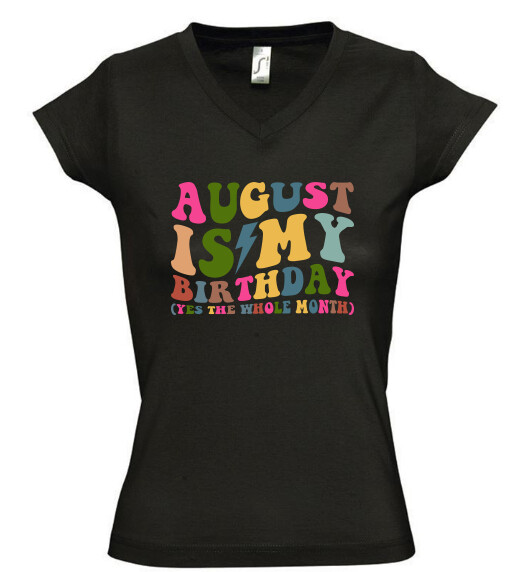 Női V nyakú póló