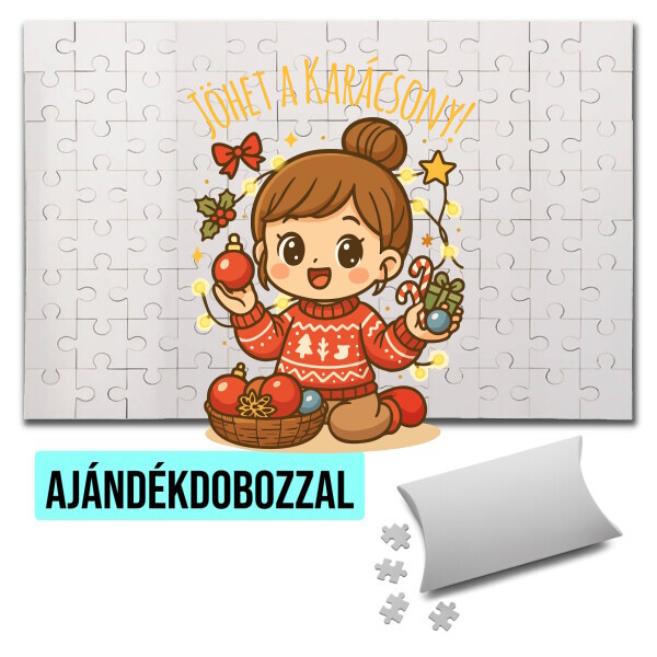 Puzzle - kirakó ajándékdobozzal
