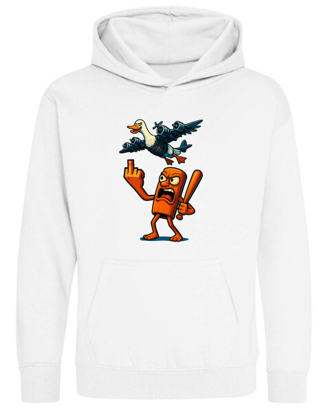 Kapucnis belebújós gyerek pulóver