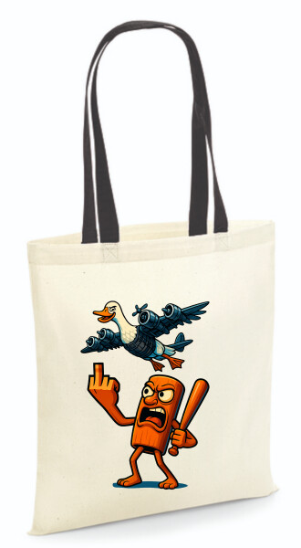 Vászontáska - színes fülű 