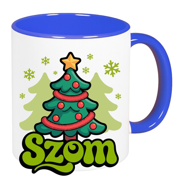 Színes fülű és belsejű bögre