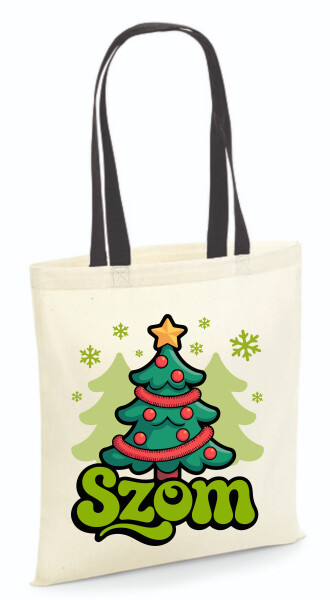 Vászontáska - színes fülű 