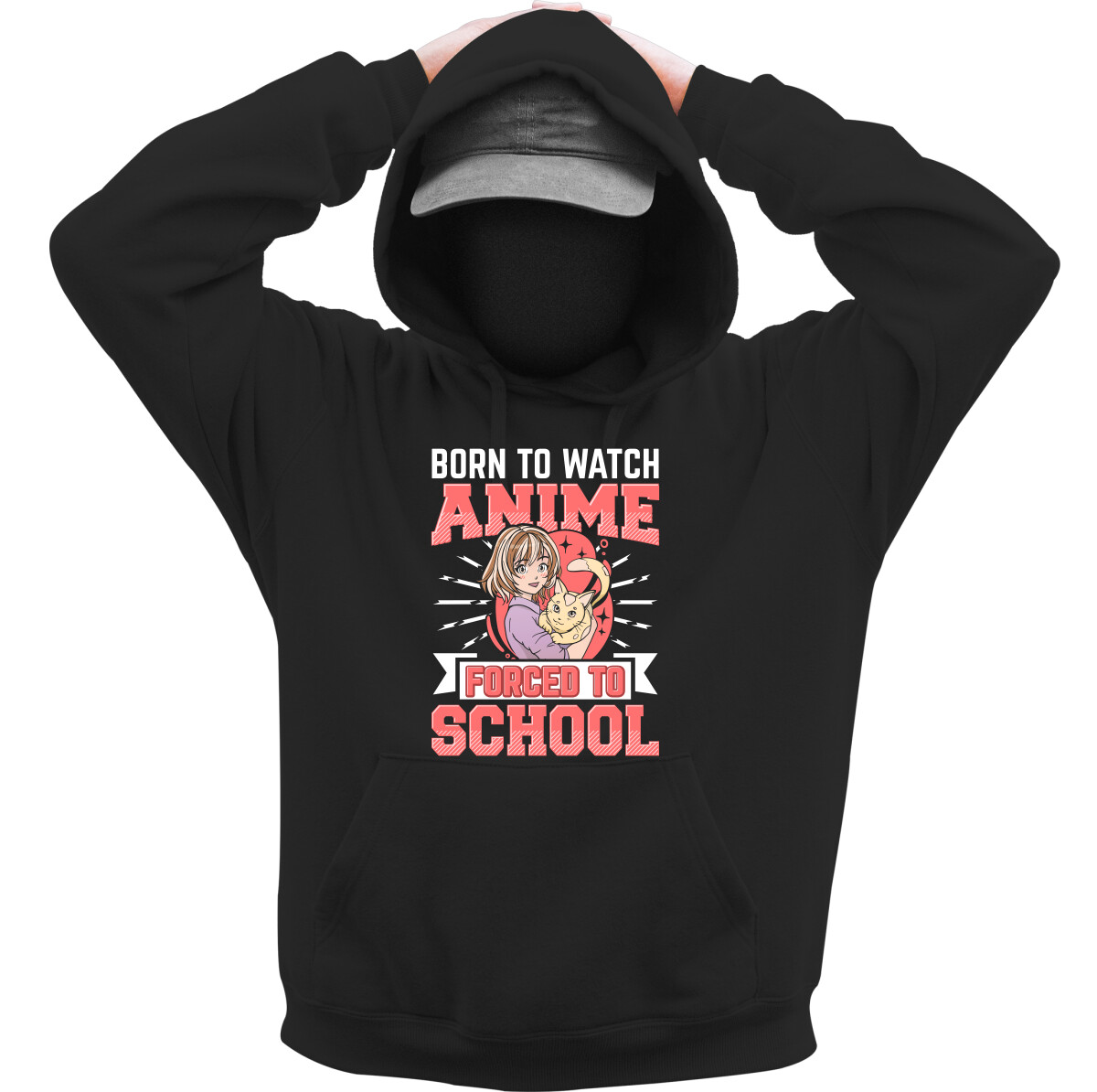 Kapucnis belebújós pulóver