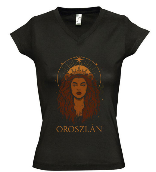 Női V nyakú póló